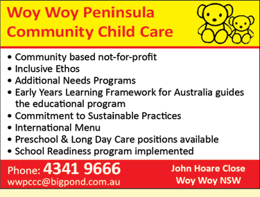 Woy Woy Peninsula Community Child Care - Perth Child Care 1